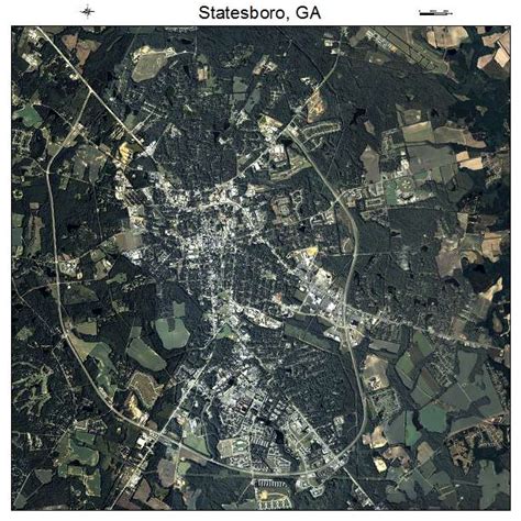 Aerial Photography Map Of Statesboro Ga Georgia