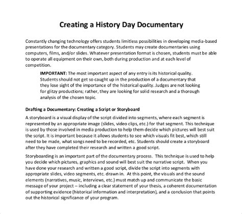 Documentary Script Outline Examples Pdf