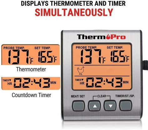 Thermopro Tp 16s Digital Meat Thermometer Cooking Thermometer Smoker