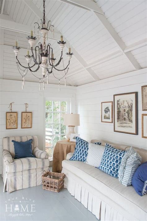 Blue And White Cottage Living Room Via True Blue Cottage