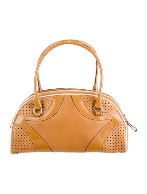 Prada Leather Bowling Bag Handbags Pra83110 The Realreal