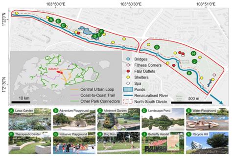 Research Area Of Bishan Ang Mo Kio Park With Its Key Park Features The Download Scientific