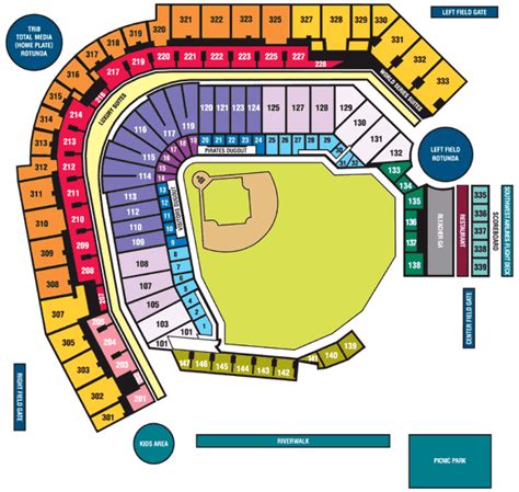 Pnc Park Seating Diagram Elcho Table