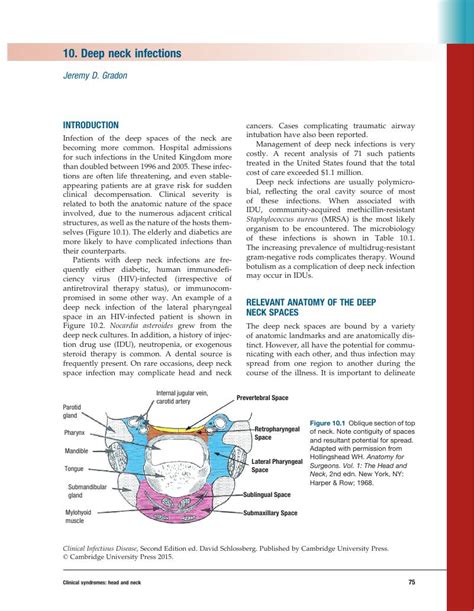 Deep Neck Infections Chapter 10 Clinical Infectious Disease
