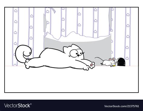 Cat Catches Mouse Royalty Free Vector Image Vectorstock
