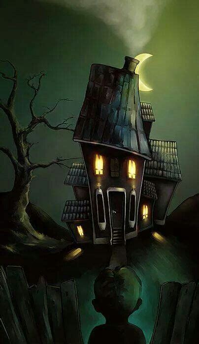 Nightmare House Halloween Haunted Houses Halloween Illustration