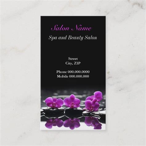 Spa Beauty Massage Wellness Salon Business Card Zazzle