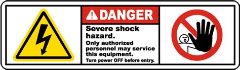 Severe Shock Hazard Label Claim Your 10 Discount