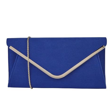 Buy The Blue Microfibre Lotus Sommerton Clutch Bag Online