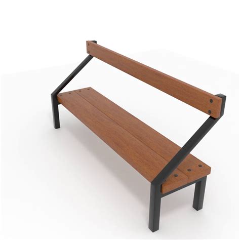 park bench 3d model by sourcefile 3docean