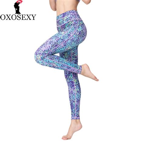 7 Color Sexy Yoga Pants Printed Dry Fit Sport Pants Elastic Fitness Gym