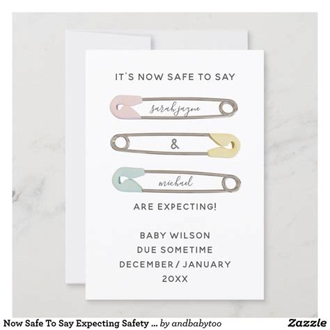 Now Safe To Say Expecting Safety Pins Pregnancy Announcement Pregnancy