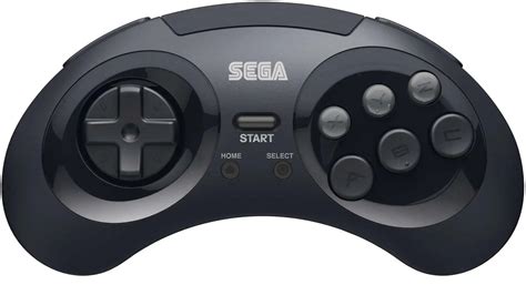 Sega Sega Genesis 8 Button Usb Port Wireless Controller Black 24ghz