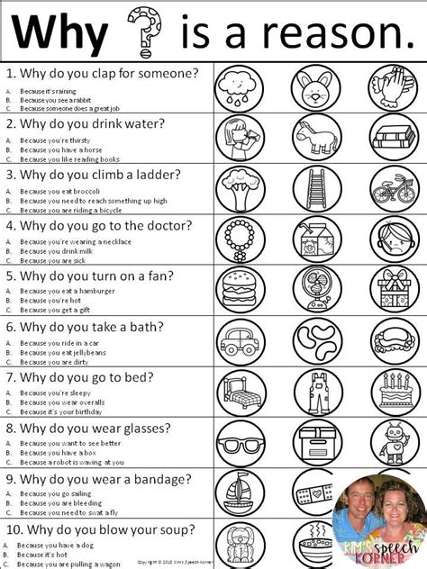 Wh Questions Speech Therapy Activities Speech Therapy Resources