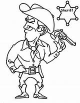 Sheriff Coloring Cowboy Getcolorings Button Using Into sketch template