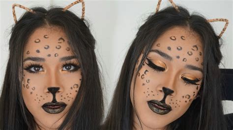 Simple Leopard Makeup Tutorial Halloween 2016 Youtube
