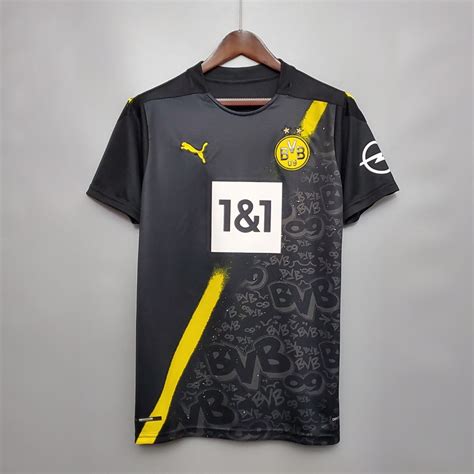 Borussia Dortmund Soccer Jersey 20 21 Away Black Soccer Shirt Soccer777