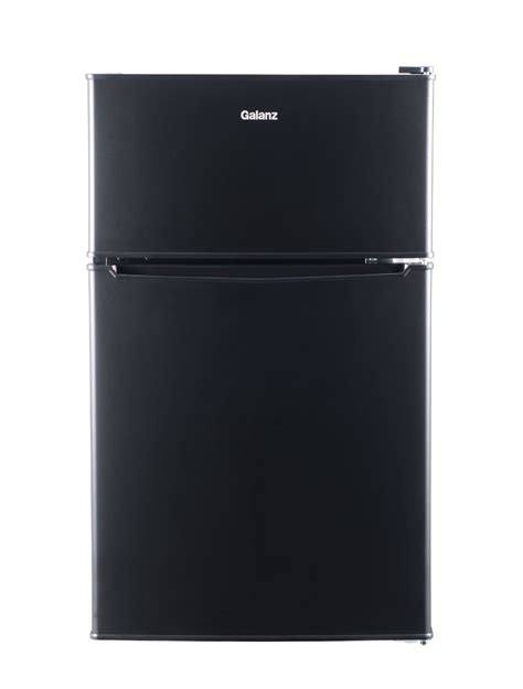 Galanz Cu Ft Two Door Mini Fridge With Freezer Gl Bk Black