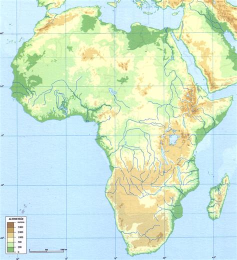 Mapa Fisico De Africa Mudo Para Imprimir Actualizado Mayo