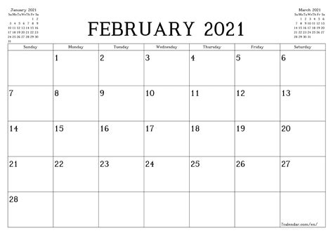 2021 Calendar Printable Free A3 Template Calendar Design
