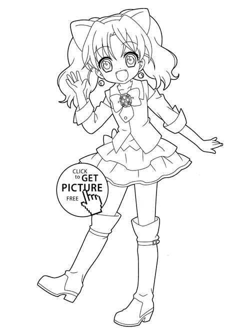 Girls From Jewelpet Cartoon Coloring Pages For Kids Printable Free
