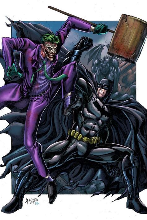 Batman Vs Joker Colored By Jey2dworld Batman Vs Joker Joker Dc