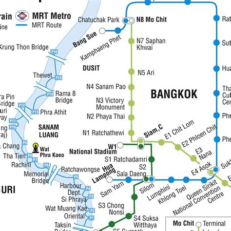 Bangkok Airport Metro Map Map Of Bangkok Metro And Skytrain Thailand