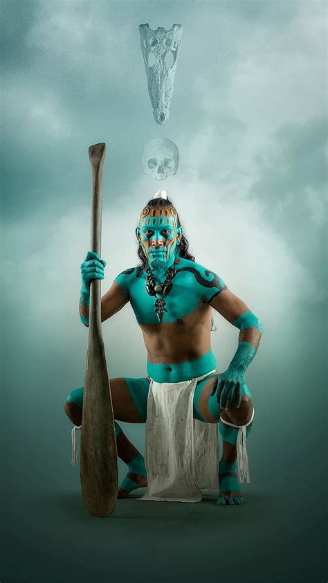 Mayan Warrior America Latin Latin America Male Maya Skull HD Phone Wallpaper Peakpx