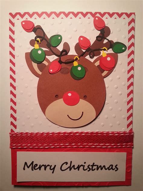 Christmas Card W Reindeer From Miss Kates Cuttables Christmas Cards Merry Christmas Novelty