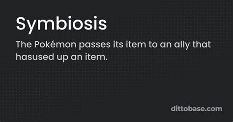 symbiosis pokémon ability dittobase