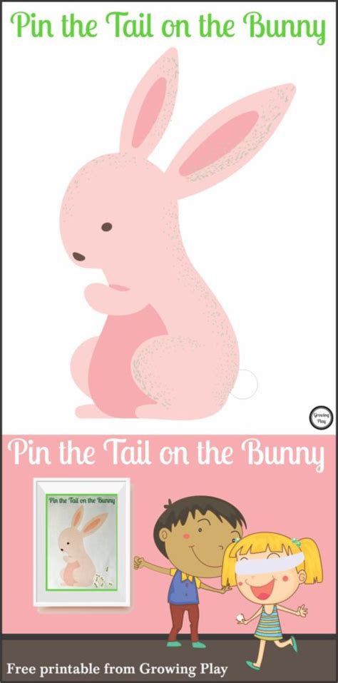 Pin The Tail On The Bunny Game Free Printable Growing Play