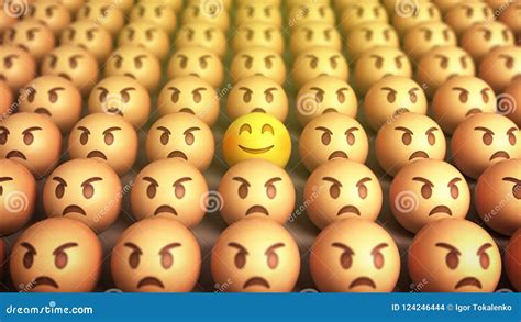 Los Iconos De Emojis Con Las Expresiones Faciales 3d Rinden Stock De