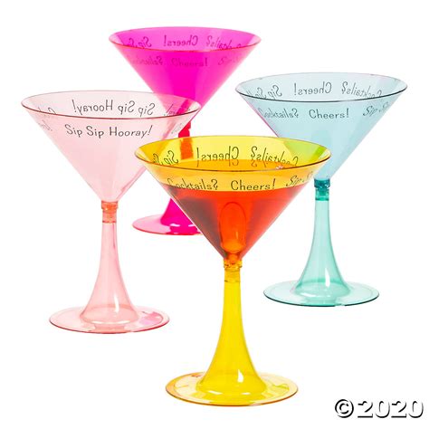 Cocktail Party Plastic Martini Glasses