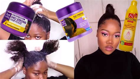 Relax My 4c Hair With Me Using Dark And Lovely Relaxer Youtube