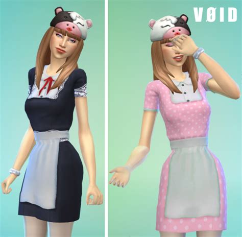 V Ø I D Maid Dress Dresses Sims 4