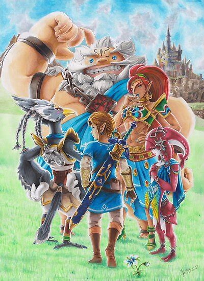 Legend Of Zelda Breath Of The Wild Champions Posters By O0kawaii0o