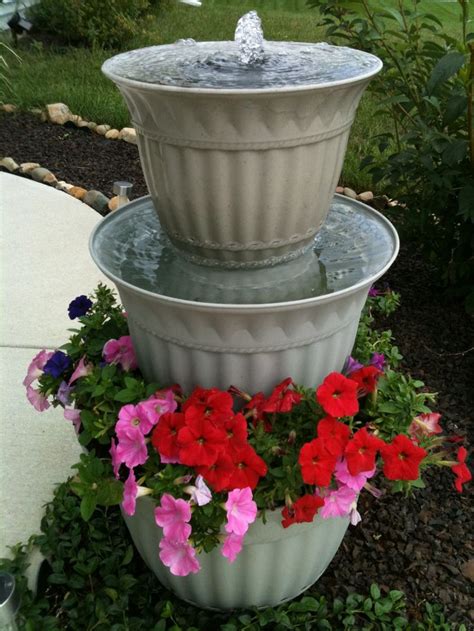 Homemade Fountain I Made From Plastic Planters Home