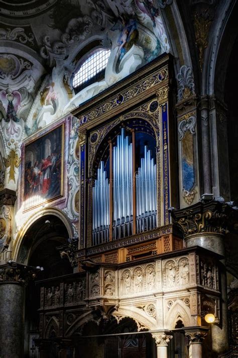 Organ At Duomo Of Milan Cathedral Editorial Image Image Of Europe