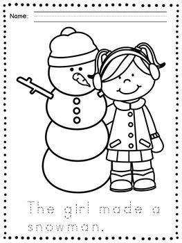Winter Coloring Pages - Winter Handwriting Practice | Math literacy