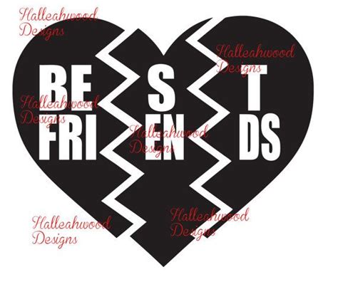 Best Friends Heart 3 Piece Heart Digital Download For