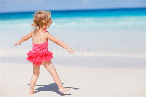 Little Girl On Tropical Beach Stock Photo Image Of Beautiful
