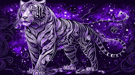 Purple Tigers Wallpapers Wallpaper Cave