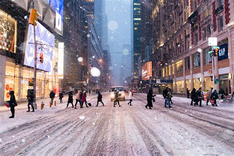 Winter Storm Juno Times Square New York City Photography From