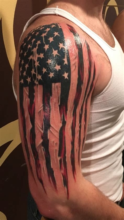 Impressive Flag Tattoos Pics