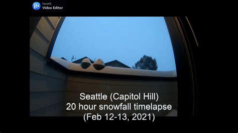 Seattle Record Snowfall Timelapse Feb 2021 Youtube