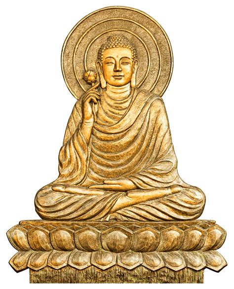 Buddhism Gold Statue Transparent Png Stickpng