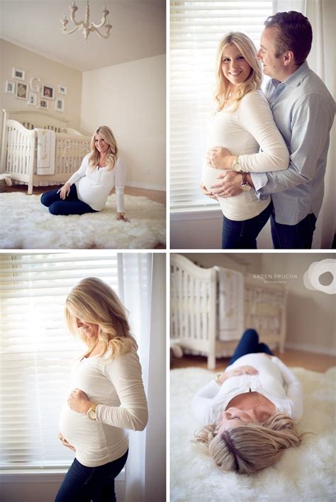 Three Photos Of A Pregnant Woman And Her Husband