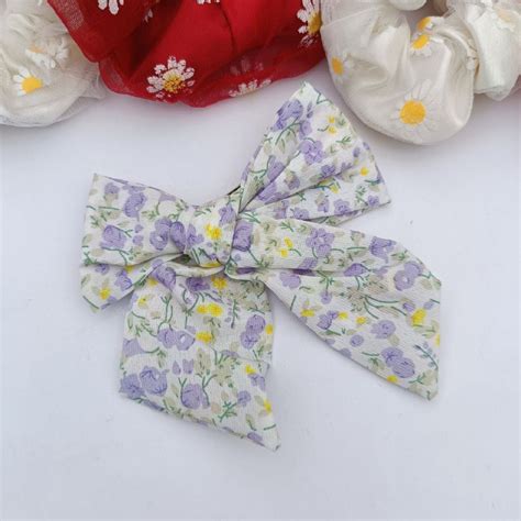 Floral Lilac Bow Selisia Fashion