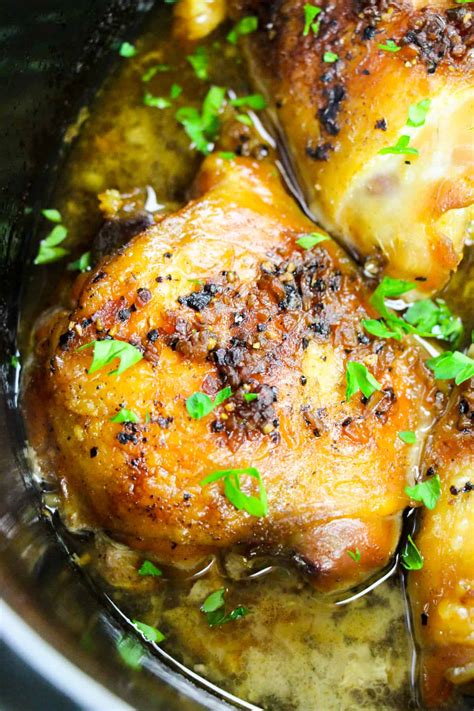 Crockpot Chicken Thighs With Brown Sugar And Garlic