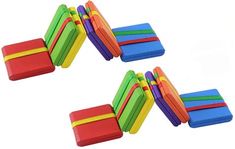 2 Jacobs Ladder Click Clack Fidget Toy Classic Wooden Optical